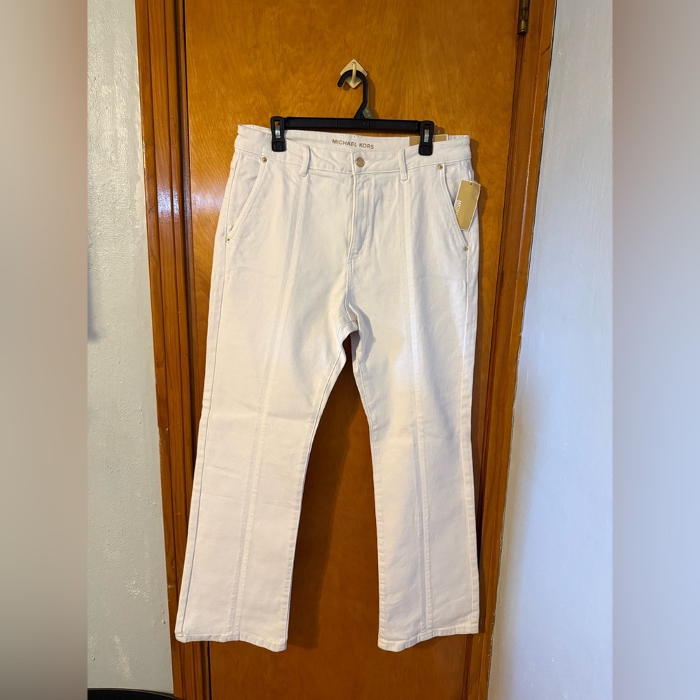 Michael Kors Women’s White Bootcut Jeans Size 14